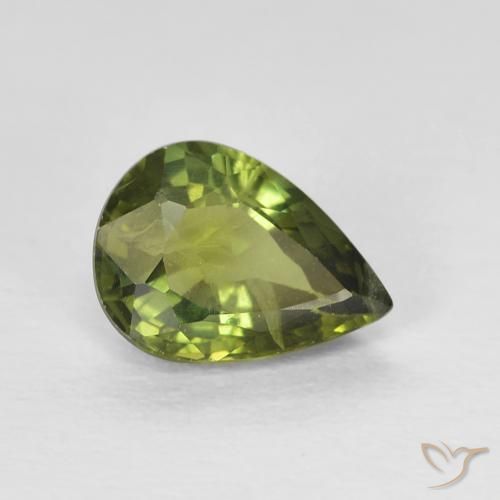 9,17 ctw natürlicher Medium Dark-Green Saphir, Birnenform, VS