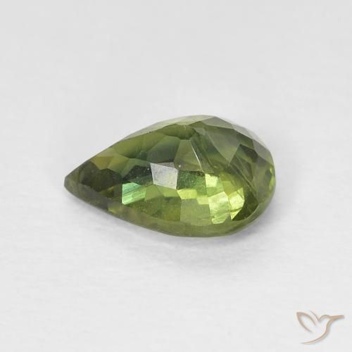 9,17 ctw natürlicher Medium Dark-Green Saphir, Birnenform, VS
