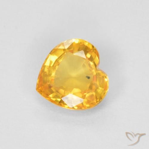 0.47ct Natürlicher Mittelgold Saphir, Herz, VVS-VS
