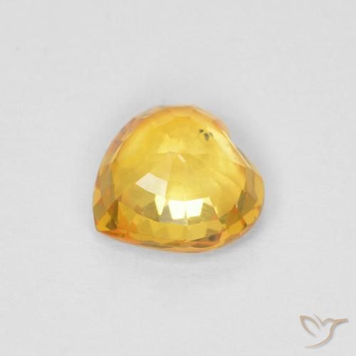 9,17 ctw natürlicher Mittelgold Saphir, Herz, VVS-VS