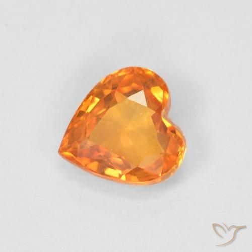 9,17 ctw natürlicher rötlich-orange Saphir, Herz, VVS