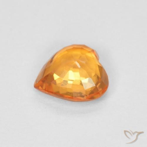 9,17 ctw natürlicher rötlich-orange Saphir, Herz, VVS