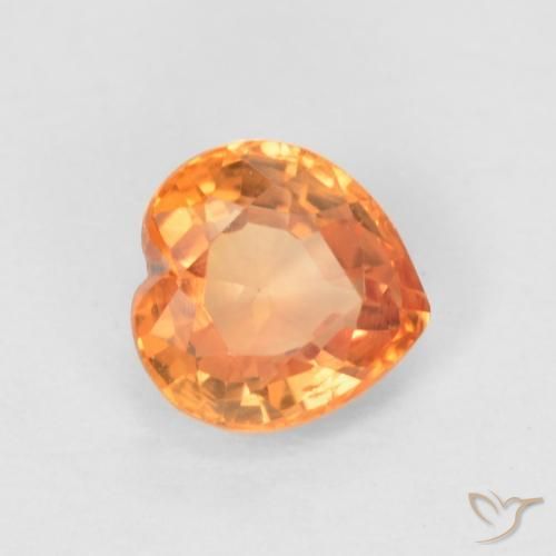 9,17 ctw natürlicher hellorange Saphir, Herz, VVS