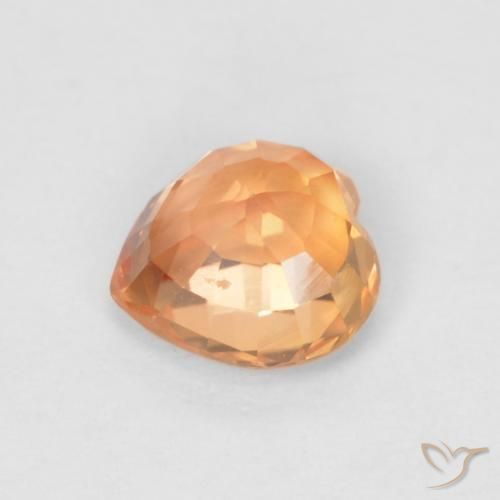 9,17 ctw natürlicher hellorange Saphir, Herz, VVS