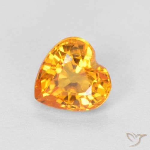 9,17 ctw natürlicher Aprikose Orange Saphir, Herz, VS