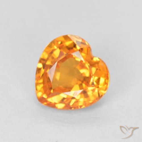 9,17 ctw natürlicher hellorange Saphir, Herz, VS