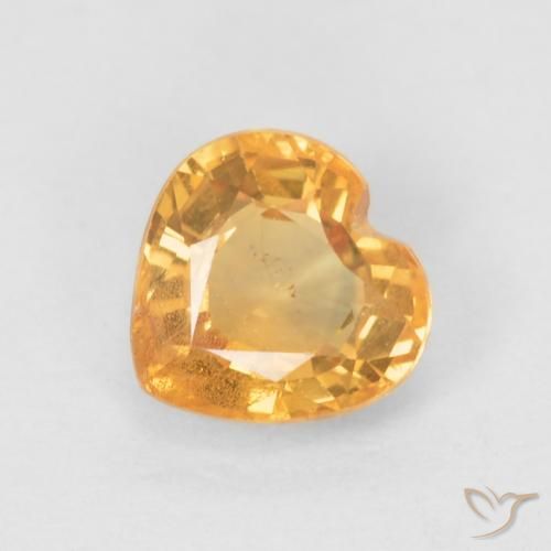 9,17 ctw natürlicher Mittelorange Saphir, Herz, VS