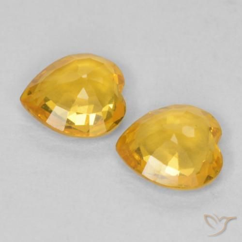 0.69 ct natürliche Mittelgold Saphir-Edelsteine, Herz, VVS-VS