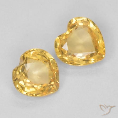 0.74 ct natürliche Orange-Gold Saphir-Edelsteine, Herz, VS
