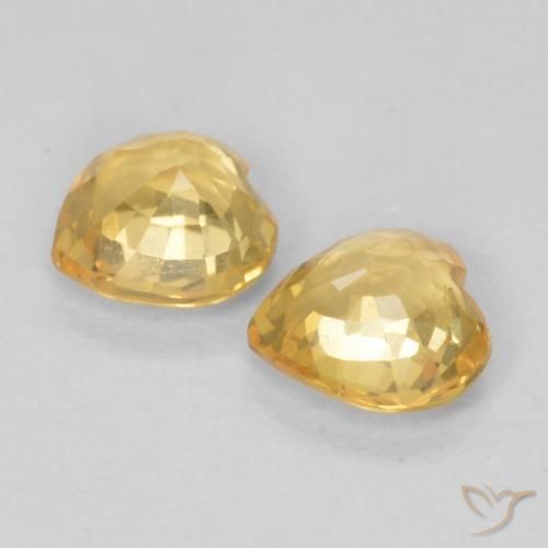 0.74 ct natürliche Orange-Gold Saphir-Edelsteine, Herz, VS