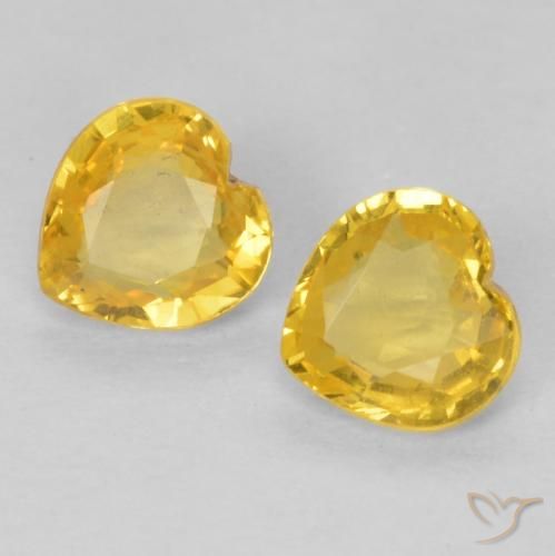 0.78 ct natürliche Golden Saphir-Edelsteine, Herz, VVS-VS