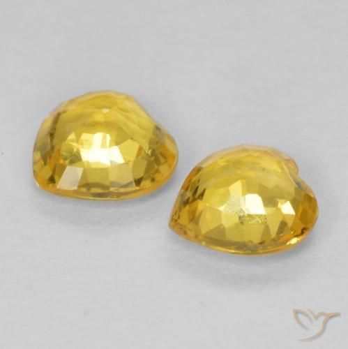 0.78 ct natürliche Golden Saphir-Edelsteine, Herz, VVS-VS