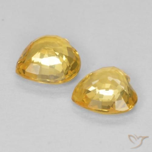 0.73 ct natürliche Hellorange-Gold Saphir-Edelsteine, Herz, VVS-VS