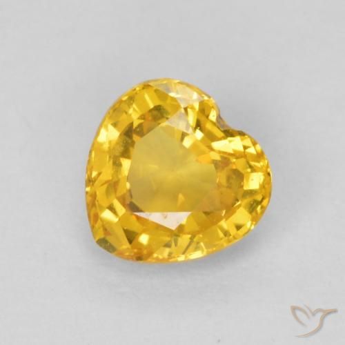 0.54ct Natürlicher Golden Saphir, Herz, VVS