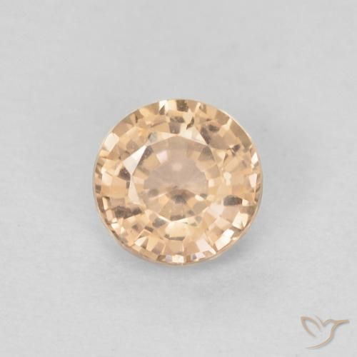 0.39ct Natürlicher hellorange Saphir, Runden, VVS