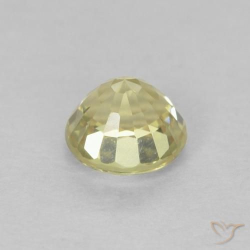 9,17 ctw natürlicher Medium Light-Yellow Saphir, Runden, VVS