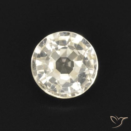 0.47ct Natürlicher hellgelb Saphir, Runden, VVS