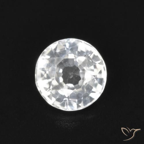 0.53ct Natürlicher Weiß Saphir, Runden, VVS