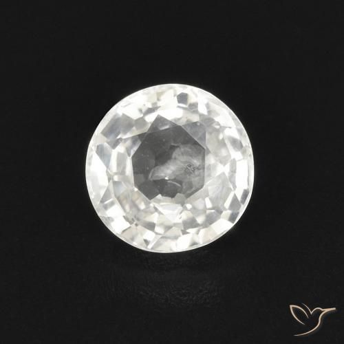 0.57ct Natürlicher Weiß Saphir, Runden, VVS-VS