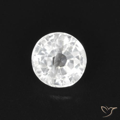 0.50ct Natürlicher Weiß Saphir, Runden, VS