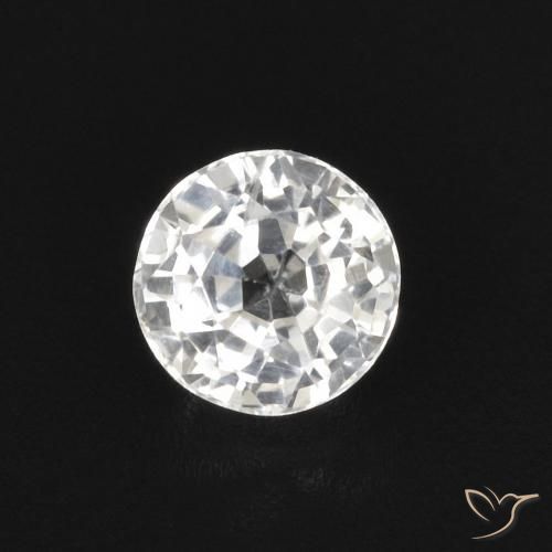 0.43ct Natürlicher Weiß Saphir, Runden, VVS-VS