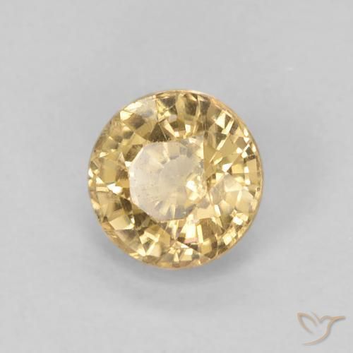 9,17 ctw natürlicher Golden Saphir, Runden, VVS-VS