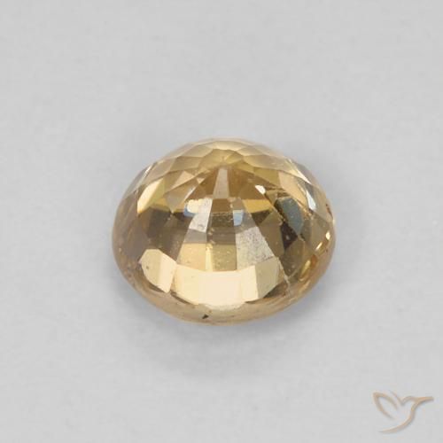 9,17 ctw natürlicher Golden Saphir, Runden, VVS-VS