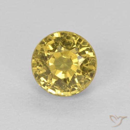 0.64ct Natürlicher gold-braun Saphir, Runden, VVS-VS