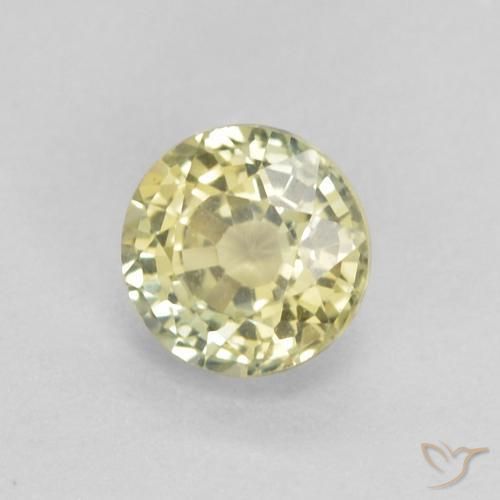9,17 ctw natürlicher Medium Light-Yellow Saphir, Runden, VVS