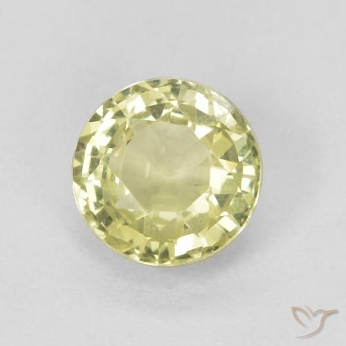 0.50ct Natürlicher Mittelgelb Saphir, Runden, VVS