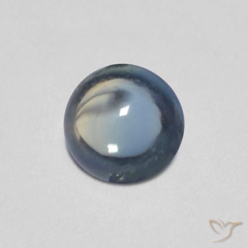 0.44ct Natürlicher Navy blau Saphir, Runden, Transparent