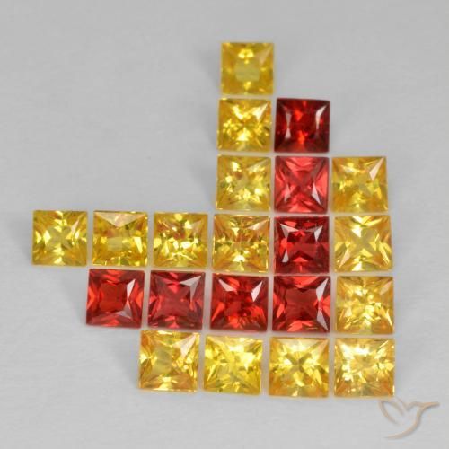 2.57ctw Natürlicher Mehrfarbig Saphir, Quadrat, VS