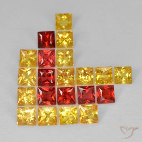 2.57 ct natürliche Mehrfarbig Saphir-Edelsteine, Quadrat, VS