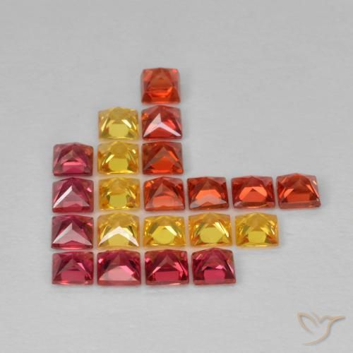 2.26 ct natürliche Mehrfarbig Saphir-Edelsteine, Quadrat, VS
