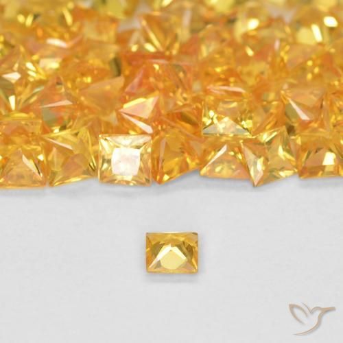 9,17 ctw natürlicher Orange-Gold Saphir, Quadrat, VS