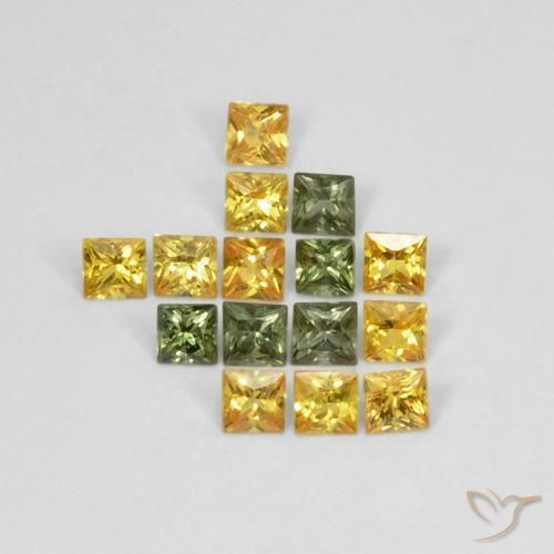 1.12 ct natürliche Mehrfarbig Saphir-Edelsteine, Quadrat, VS