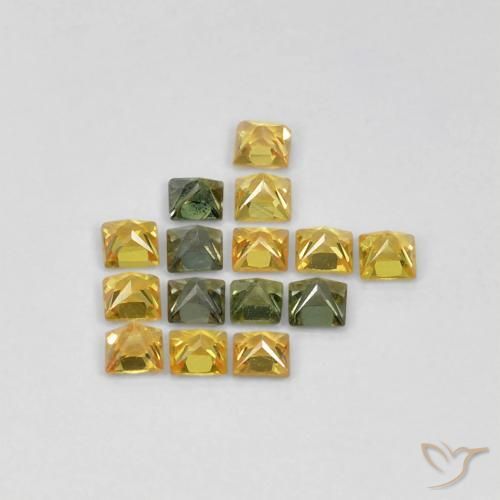 1.12 ct natürliche Mehrfarbig Saphir-Edelsteine, Quadrat, VS