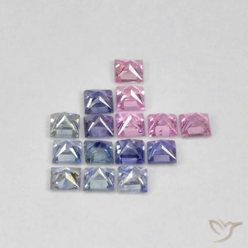 1.40 ct natürliche Mehrfarbig Saphir-Edelsteine, Quadrat, VS