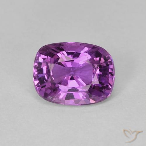 1.25ct Natürlicher Rosa Traube Saphir, Kissen, VVS-VS