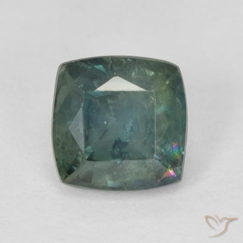 1.14ct Natürlicher tiefblau-grün Saphir, Kissen, VS-SI