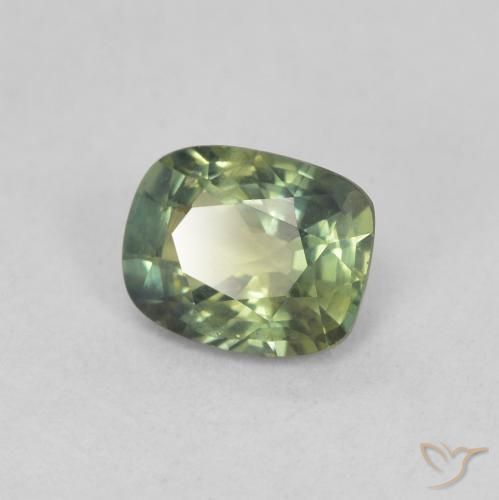 9,17 ctw natürlicher Helles Waldgrün Saphir, Kissen, VS