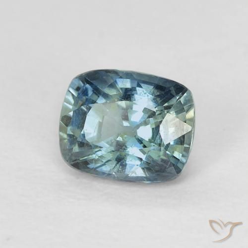 9,17 ctw natürlicher Mittelblaues Grün Saphir, Kissen, VS