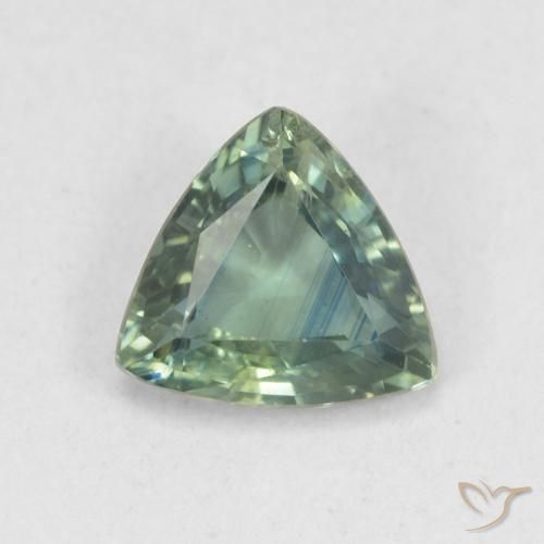 0.82ct Natürlicher grünlich-blau Saphir, Trillion, VS