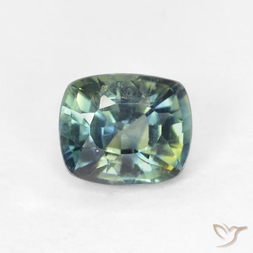 0.90ct Natürlicher Mehrfarbig Saphir, Kissen, VVS-VS