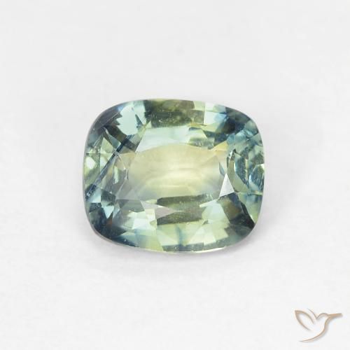 0.95ct Natürlicher Mehrfarbig Saphir, Kissen, VVS-VS