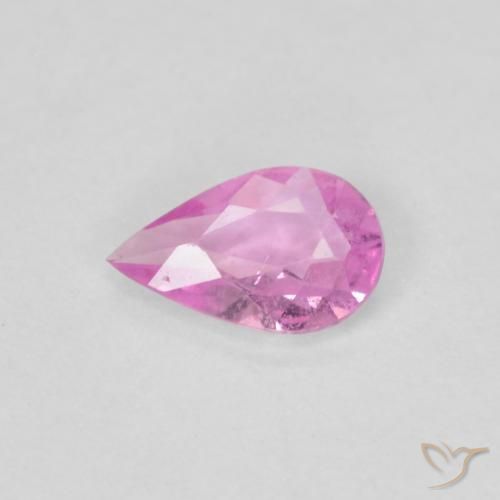 0.26ct Natürlicher Helles Rosa-Lila Saphir, Birnenform, VS, Photo A