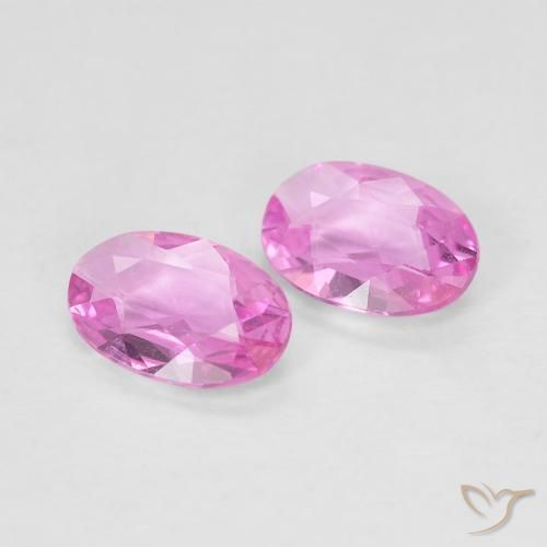 0.65 ct natürliche hellrosa Saphir-Edelsteine, Oval, VVS-VS