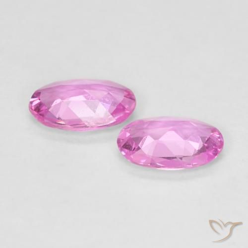 0.65 ct natürliche hellrosa Saphir-Edelsteine, Oval, VVS-VS