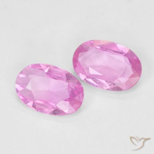 0.85 ct natürliche hellrosa Saphir-Edelsteine, Oval, VS
