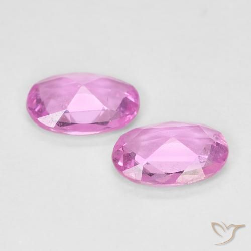 0.85 ct natürliche hellrosa Saphir-Edelsteine, Oval, VS